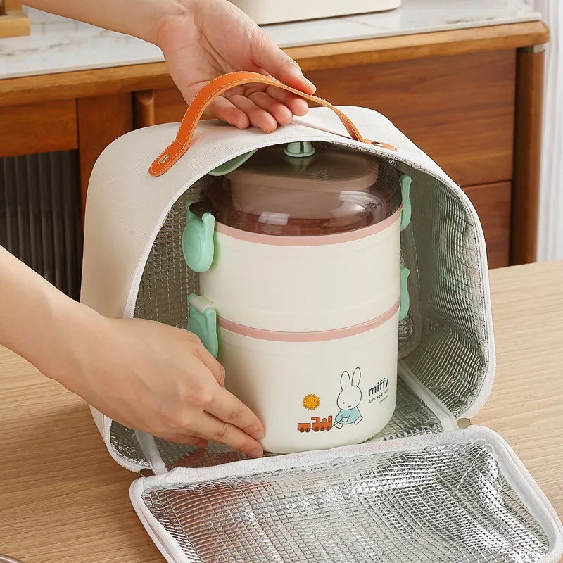 Kawaii Miffy Ланч-бокс термосумка портативная уличная сумка для пикника обеденная