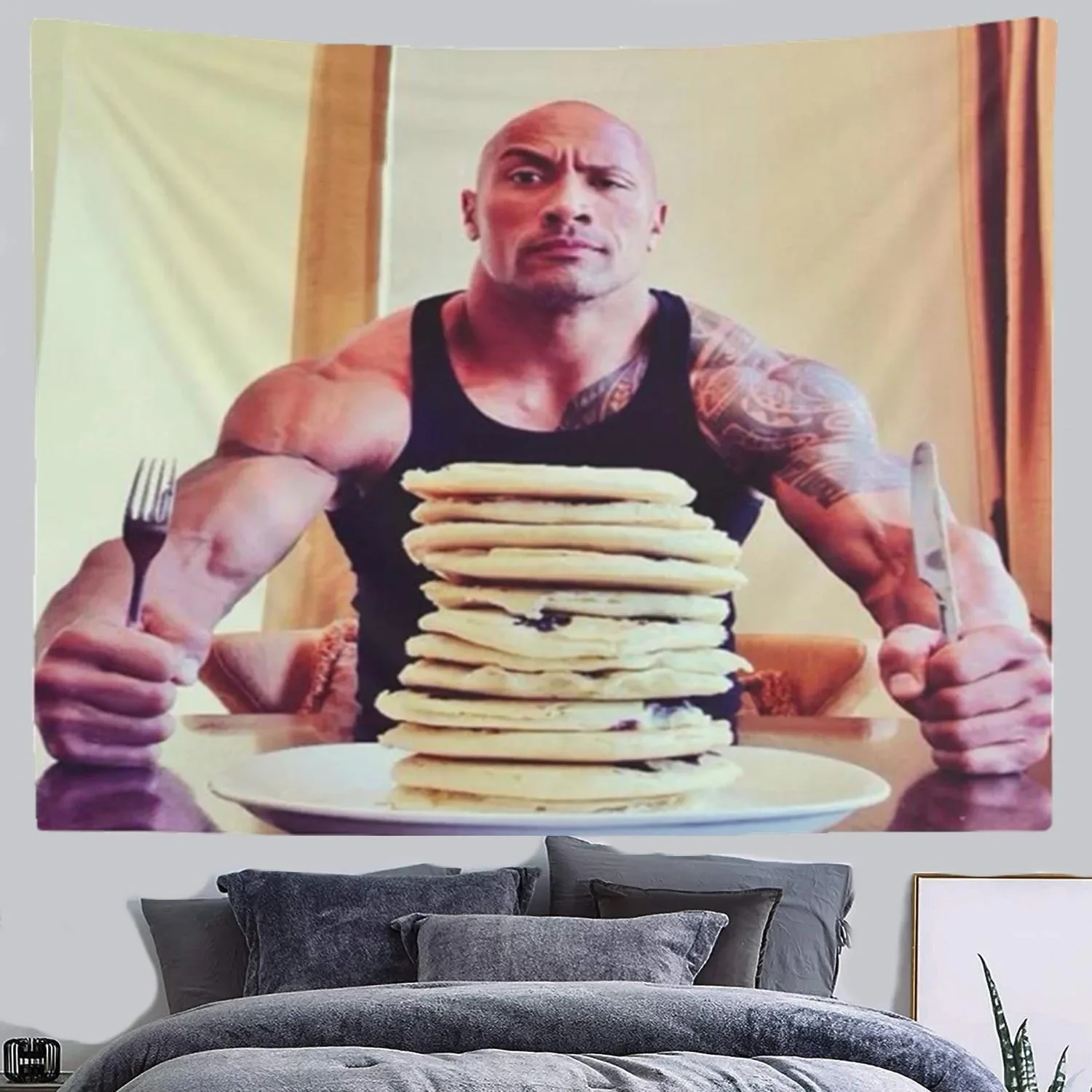 

Гобелен "The Rock ест блинчики"