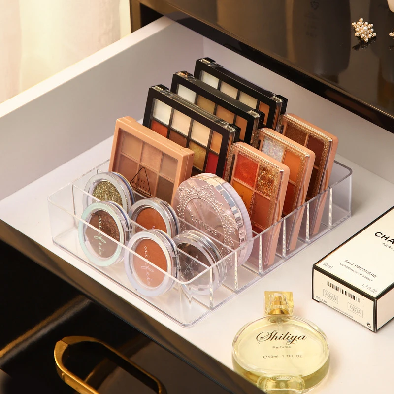 

7 Grid Storage Box Clear Plastic Makeup Cosmetic Stand Holder Lipstick Organizer
