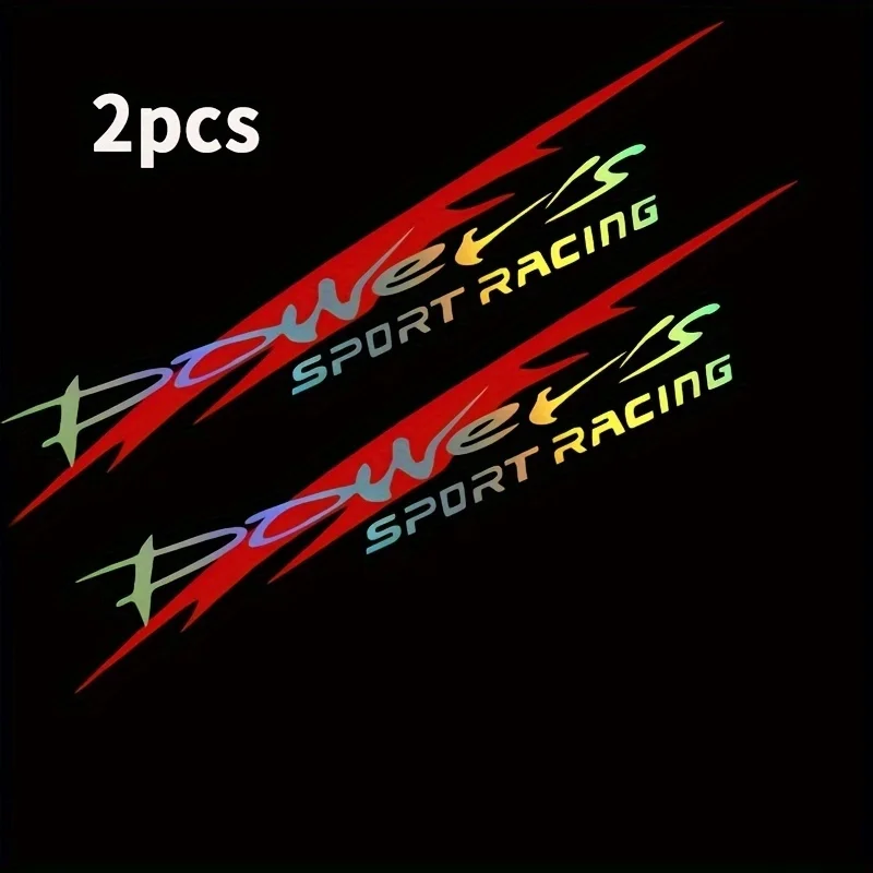 

Наклейка Power's Racing Development для автомобиля и мотоцикла, светоотражающая водонепроницаемая спортивная наклейка для автомобиля, простая самоклеящаяся