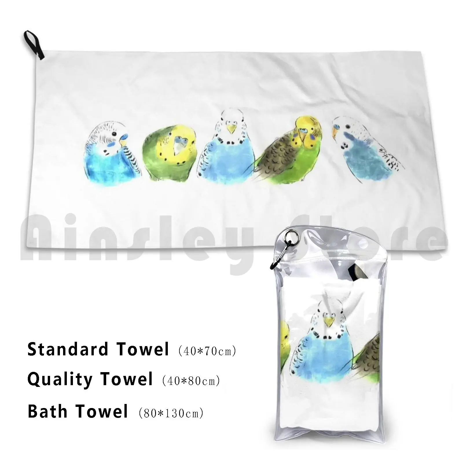 Банное полотенце Budgie на заказ банное Wellensittich Papagei Sittich Птица Попугай Loro попугай