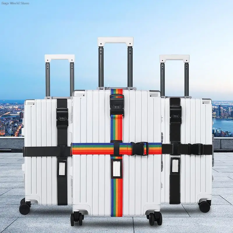 

1pc Password Lock Packing Luggage Bag With Luggage Strap 3 Digits Password Lock Buckle Strap Baggage Belts