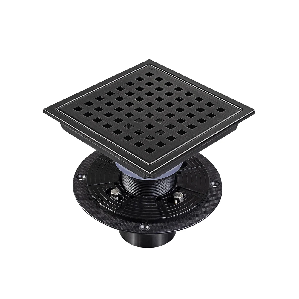 

Removable Filter Hair Catcher Square With Flange Coupling Universal Home Shower Drain Bathroom Floor Clog Prevention Hook Hotel