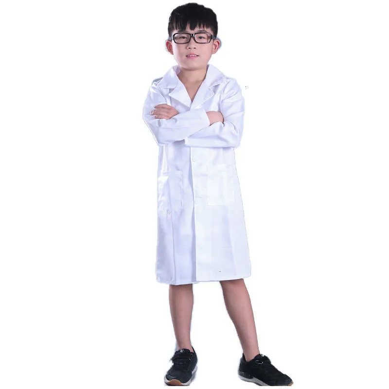 

Children Cosplay Science White Lab Clothes Experimental Protection Special Class Uniform Cosplay Doctor Costume for Children