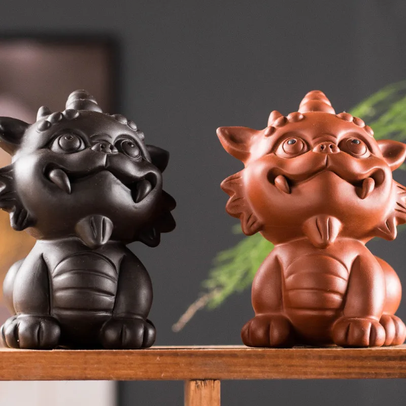 

Purple Clay Tea Pet Handmade Accessories Little Lion Statue Decoration Ornament Tea Ceremony For Tea Room