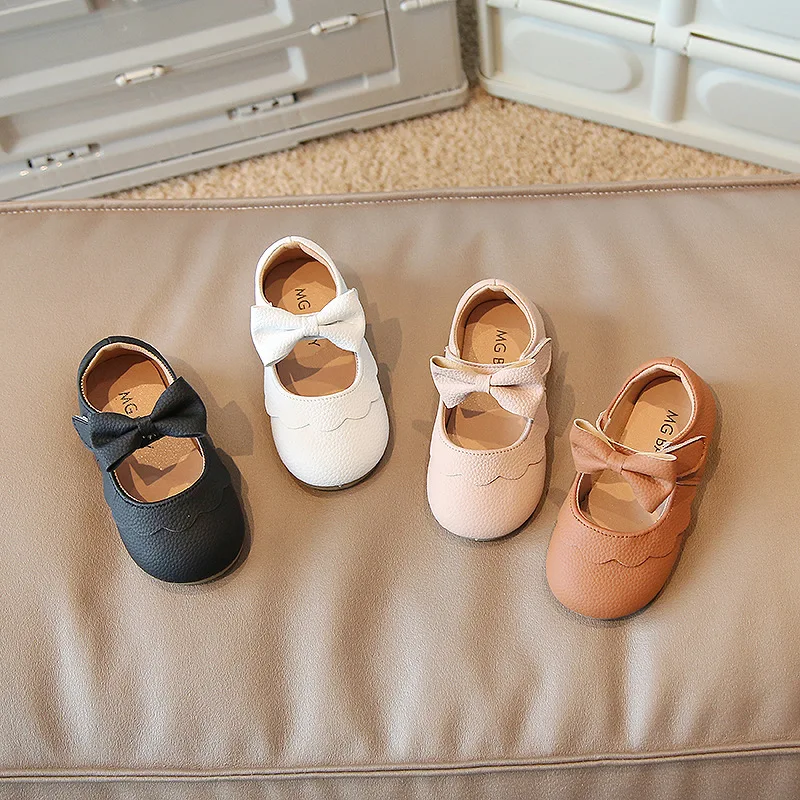 

Zapatos Niña Childleather Shoe 2023 New Soft Soled Baby Shoe Bow Princess Shoe Girl Single Shoes Casual Kid Shoe Mary Janes Shoe