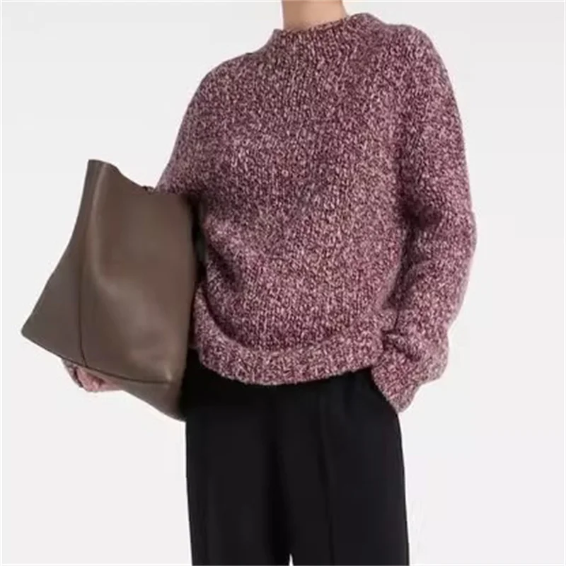 Женский свитер Новинка Осень 2024 высококачественный кашемировый Топ с длинным