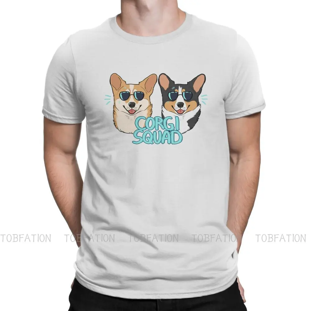 

Corgi Short Legs Dog TShirt for Men SQUAD The Doctor Basic Leisure Tee T Shirt High Quality Trendy Fluffy
