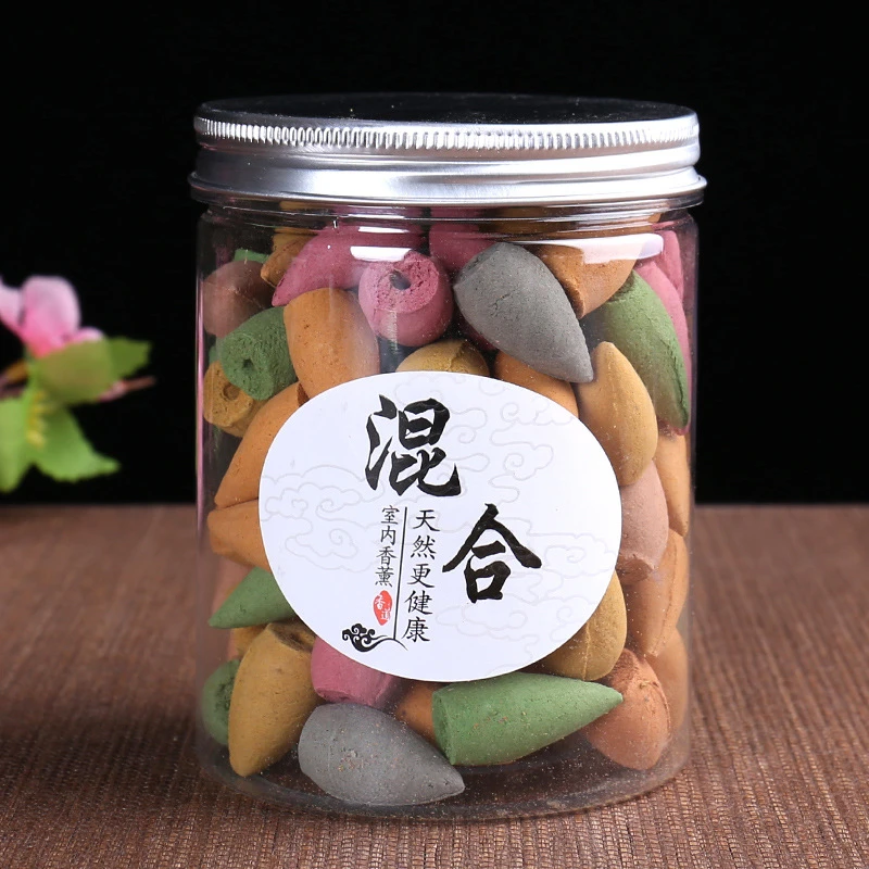 

100PCS/Box Large Backflow Incense Cones 8 Minutes Natural Reflux Tower Incense Household Smoke Fragrant Aromatherapy