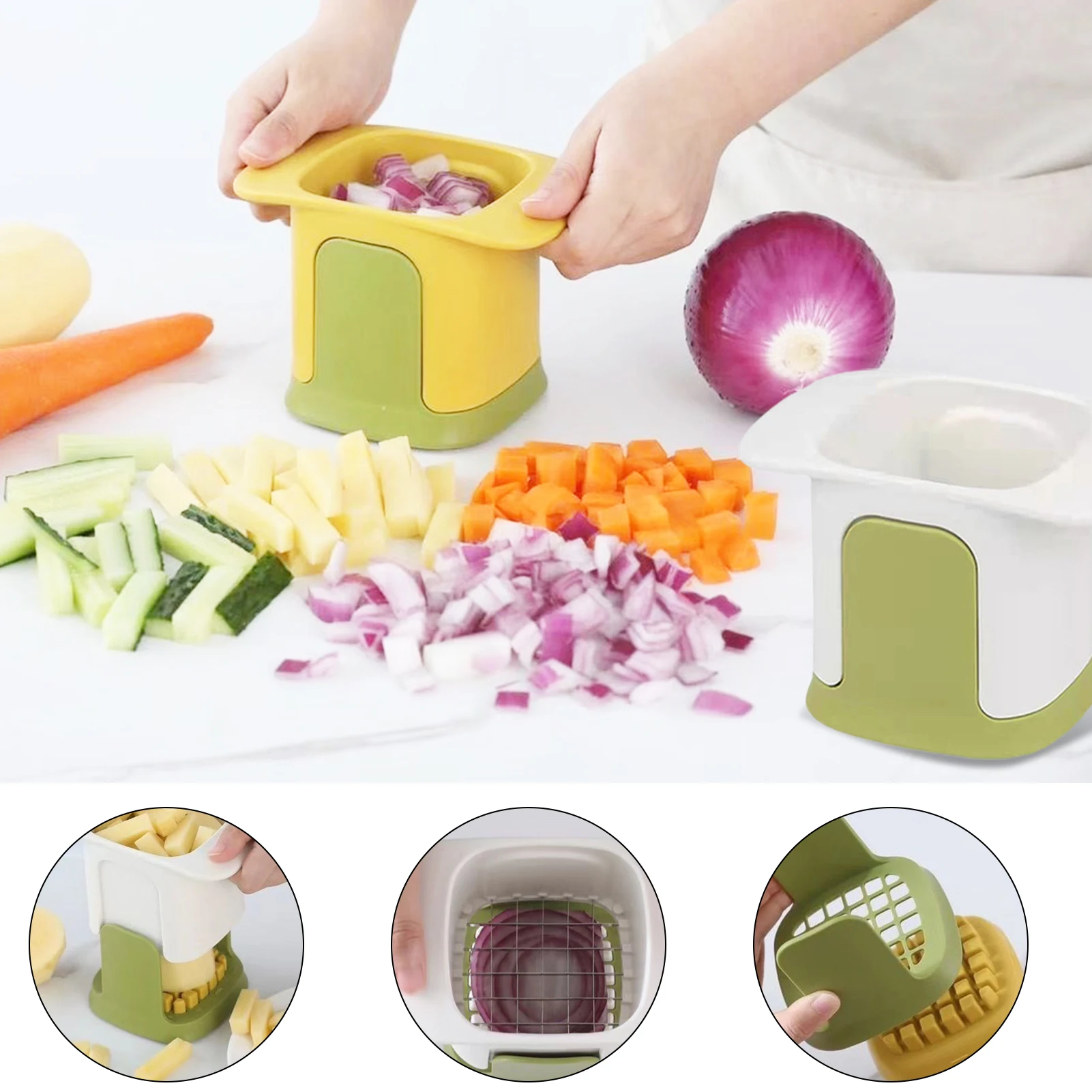 

Kitchen Dicing Machine Hand Pressure Cutter Multifunctional Tool for Vegetables for Onions Garlic Food Chopper SEC88
