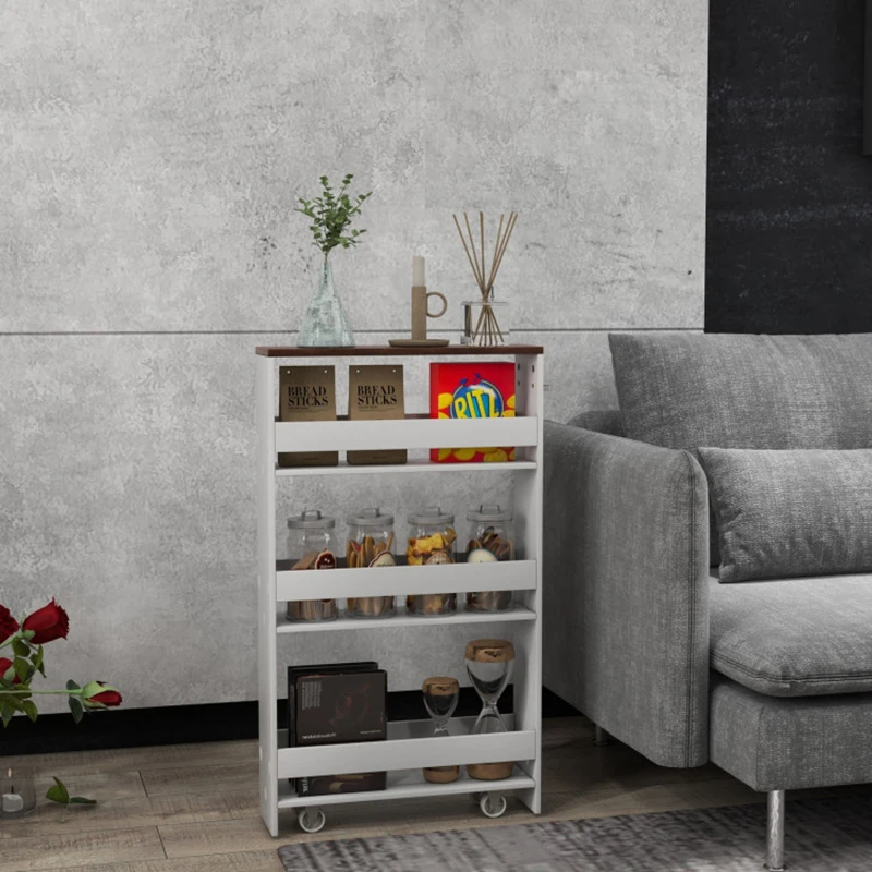 

Вращающаяся кухонная тонкая корзина для хранения, мобильный стеллаж, органайзер с ручкой, тележки, мебель, деревянные тележки, Muebles De Cocina