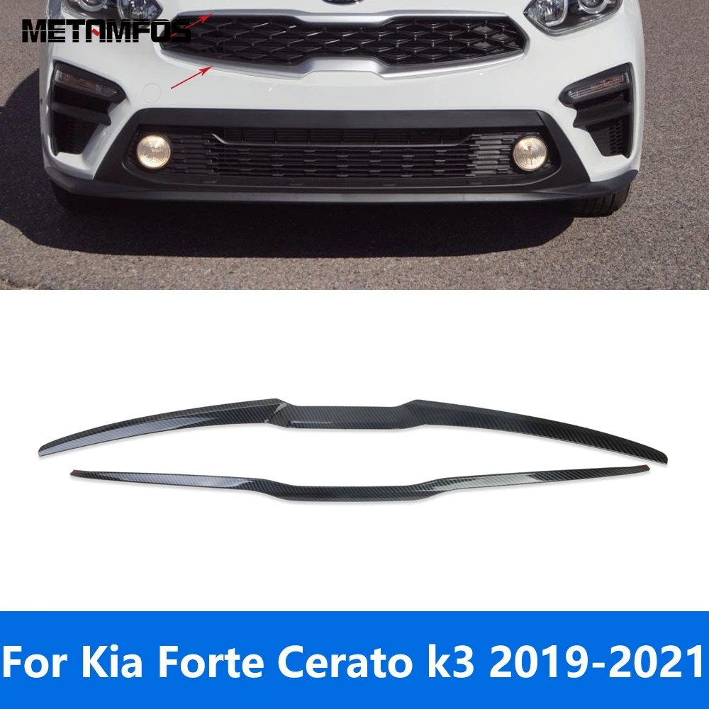 

Передняя сетчатая решетка из углеродного волокна для Kia Forte Cerato k3 2019 2020 2021 чехол для гоночного гриля стикер аксессуары для стайлинга автомобиля