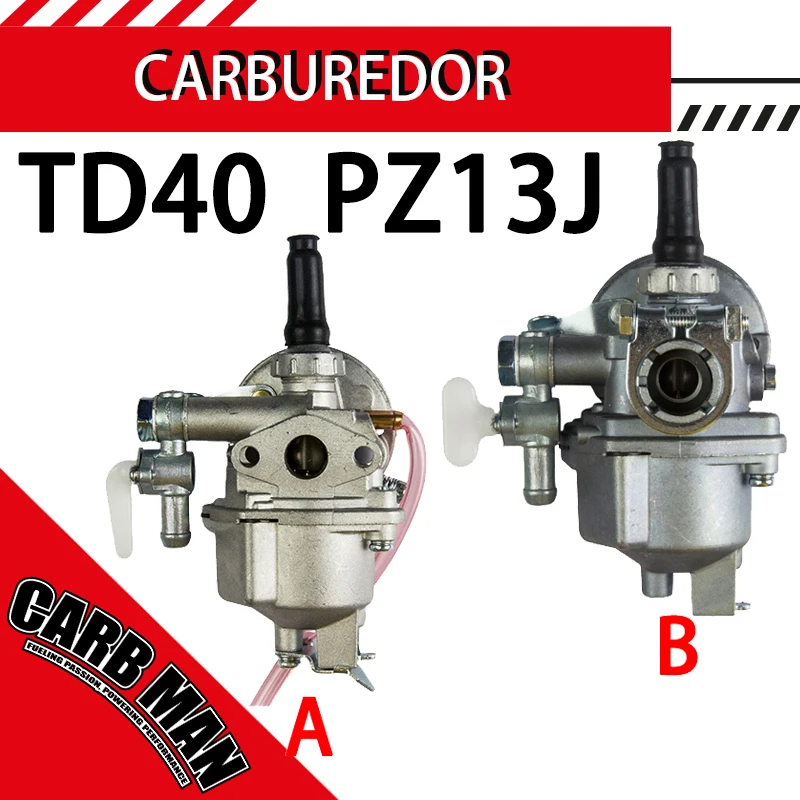 Фото Карбюратор в сборе PZ13J для триммера-кустореза Kawasaki TD33 TD40 TD43 TD48 CG400 Kaaz T200 15001-2525 №1