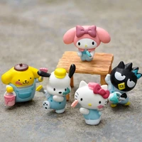 kawaii doll ornament sanrio anime hello kitty my melody cute cinnamoroll girly heart cartoon desktop decoration toy for girls
