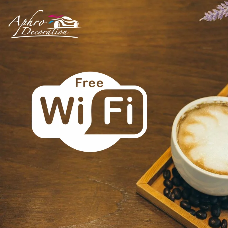 1 шт. Черная Виниловая наклейка с Wi-Fi