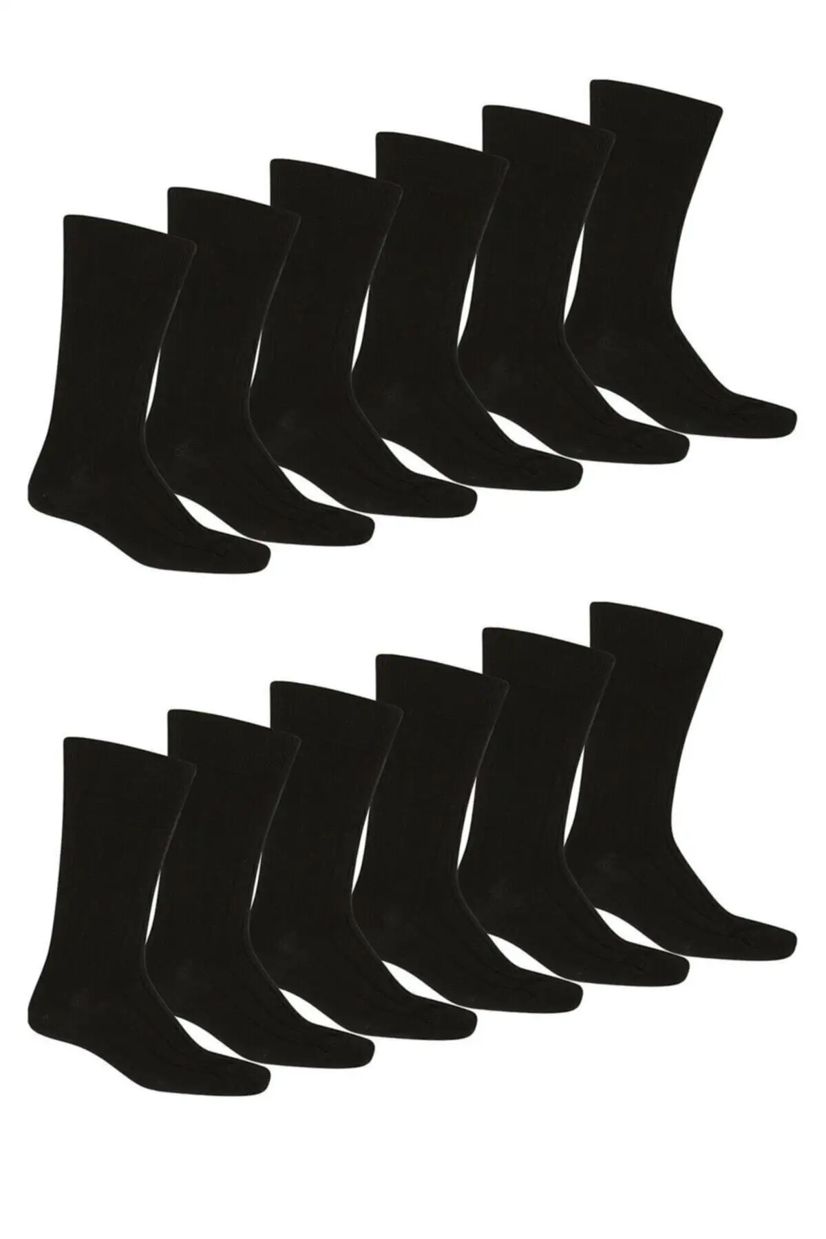 

Men's Black Cotton Socks 12 Pack