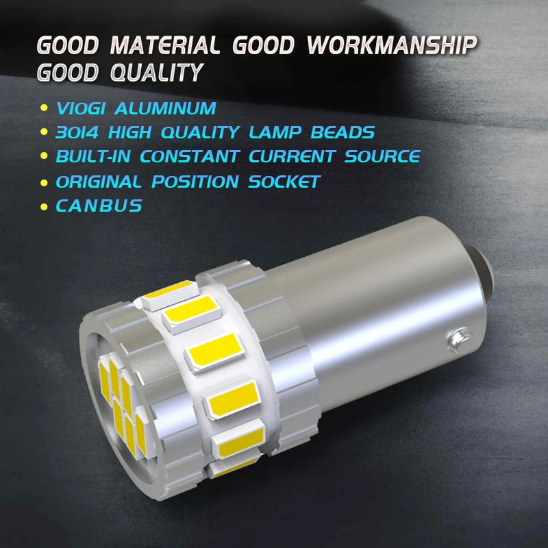 Светодиодная лампа Jiachi BA9S H6W 2 шт. для парковки Освещение номерного знака T11 W6W