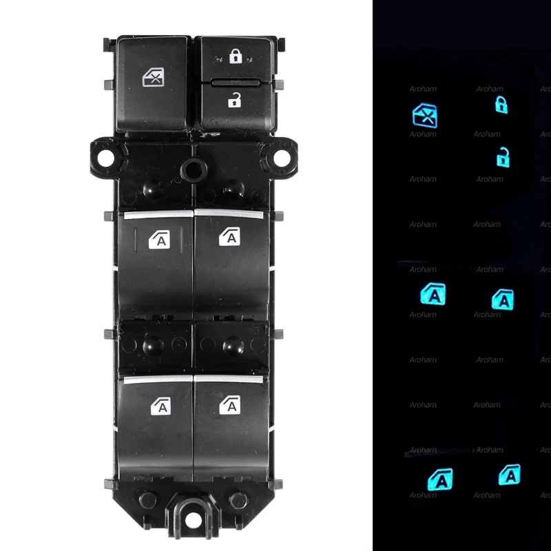 

LED Lighted Single Window Lock Unlock Switch Panel Left Driving Backlight Master Switch for Toyota RAV4 RAV 4 2019 2020