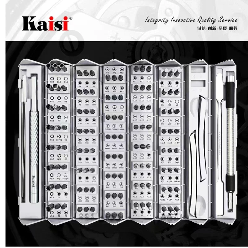 

Kaisi K8128 128 in 1 Precision Screwdriver Set Repair Tools For electronic Product Accessory For mobile Phone Tools Sets