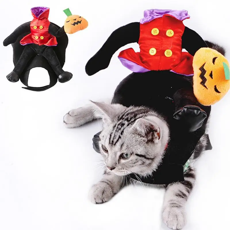 

Halloween Pet Pumpkin Costume Breathable Adorable Pumpkin Cosplay Outfit For Cats Small Dogs Festive Costume Pet Accessories