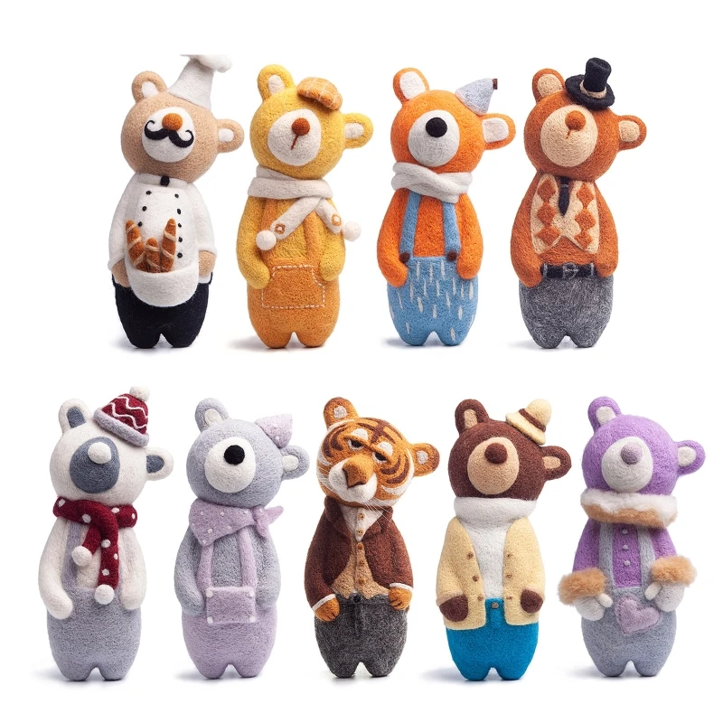 

Handmade DIY Felt Toy Non-Finished Needle Felting Kits Easy for Beginners
