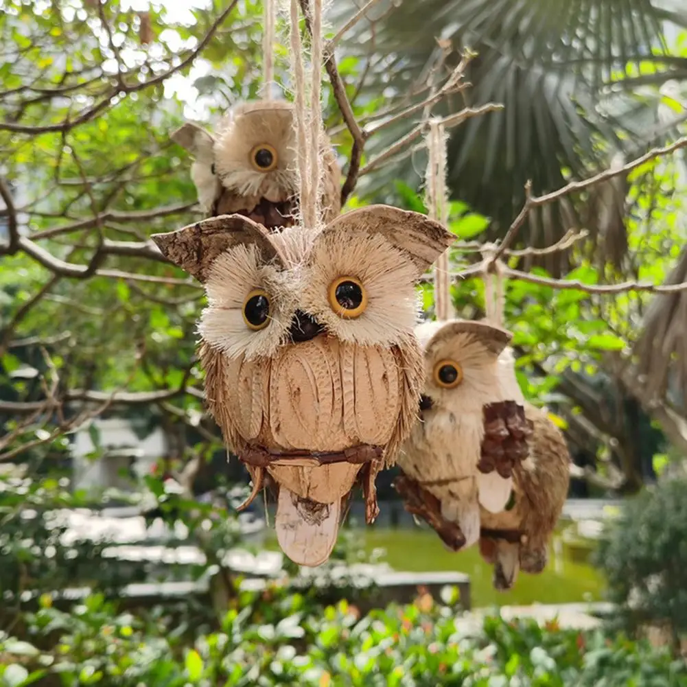 

Owl Ornament Attractive Portable Full of Vitality Nordic Nature Owls Pendant Miniature Owl for Indoor