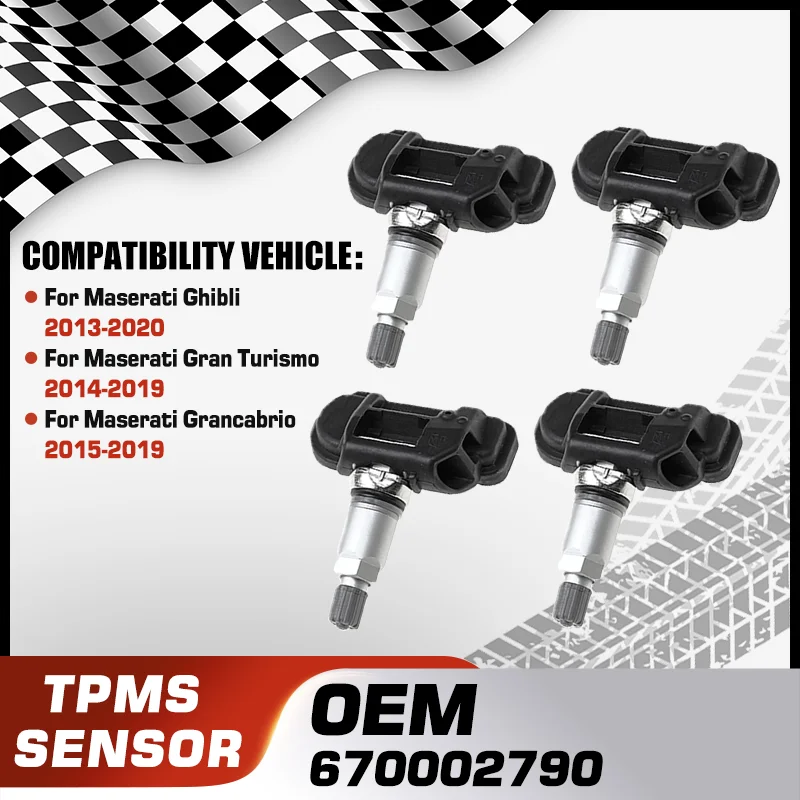

1/4 шт. автомобильный датчик давления в шинах TPMS для Maserati Ghibli 2013-2020 Maserati Gran Turismo 2014-2019 Maserati Grancabrio 2015-2019