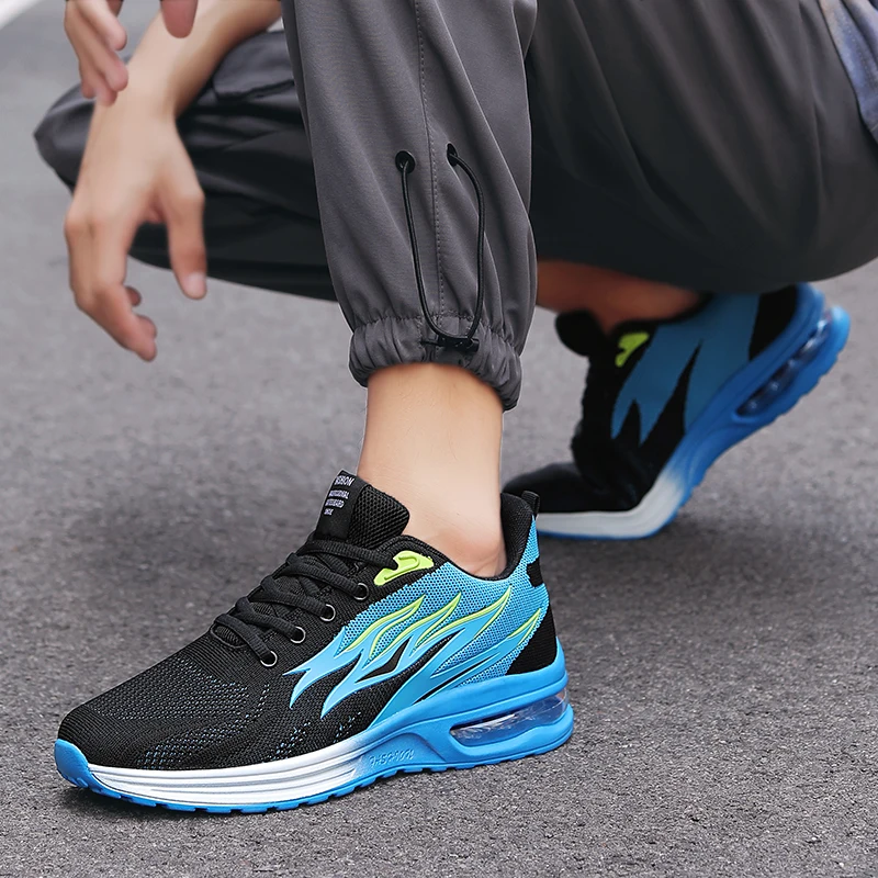 Mens Womens Fashion Running Shoes Unisex Comfortable Breathable Soft Flame Sneakers Cushion Outdoor Sports Shoes