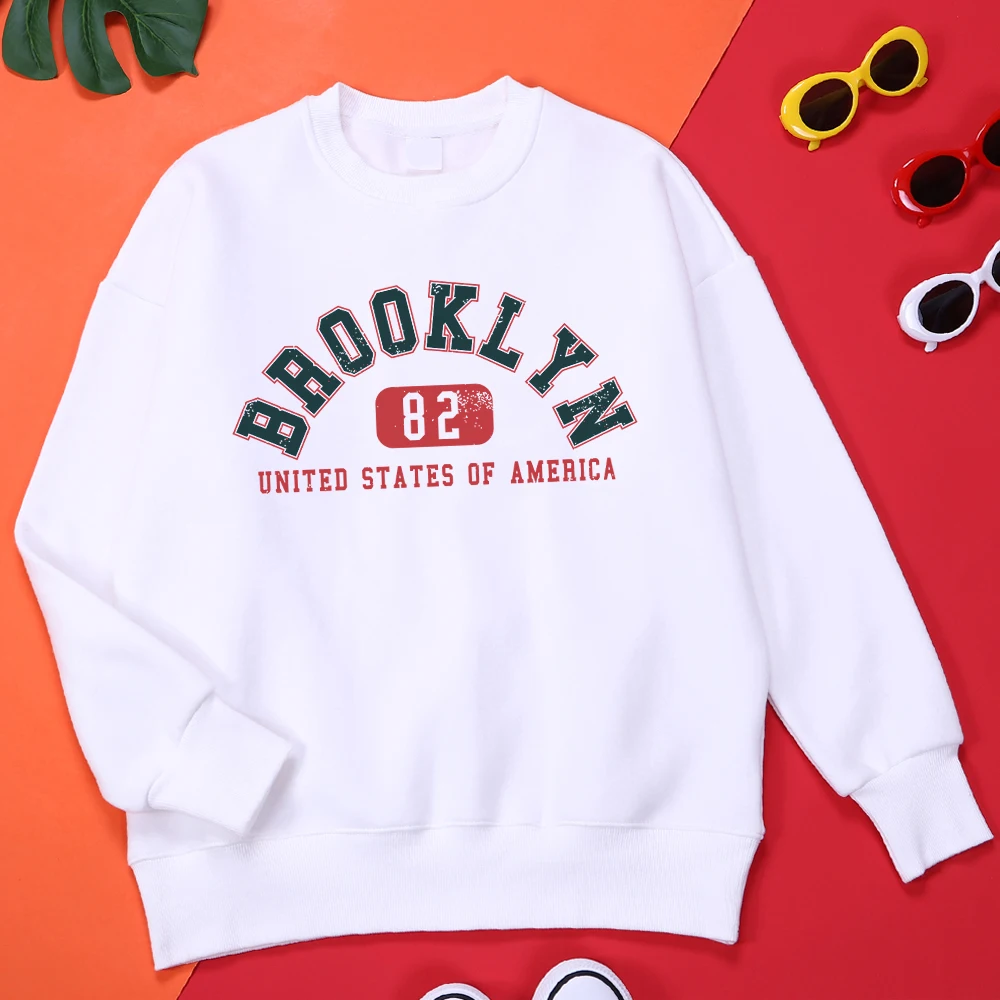 

Brooklyn 82 United States Of America Street Tops Man Quality Harajuku Hoodie Daily All-Match Hoodies Fashion Loose Clothes Man