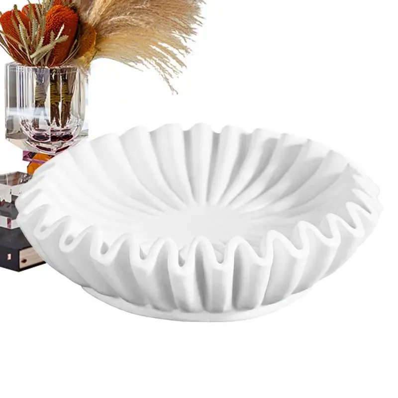 

Home Decor Resin Bowl Decorative Fruit Bowl Ruffle Bowl For Serving And Home Decor Resin Decoration With Simulation Antique