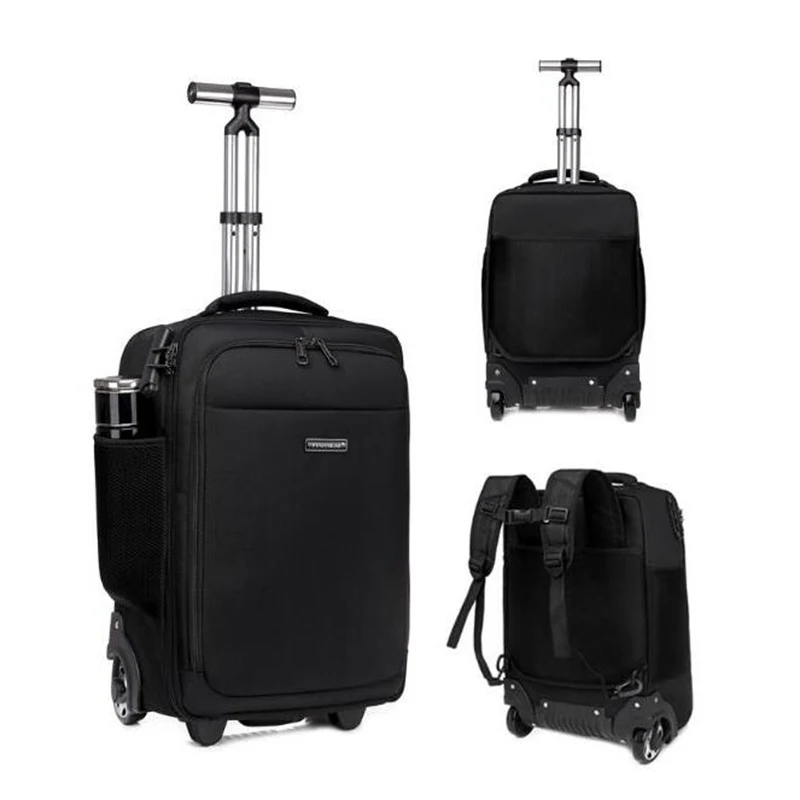 20 Inch Women Wheeled Backpack Travel Trolley Bags Rolling Luggage Backpack Professional Hand Luggage Women Trolley Bag Wheels46