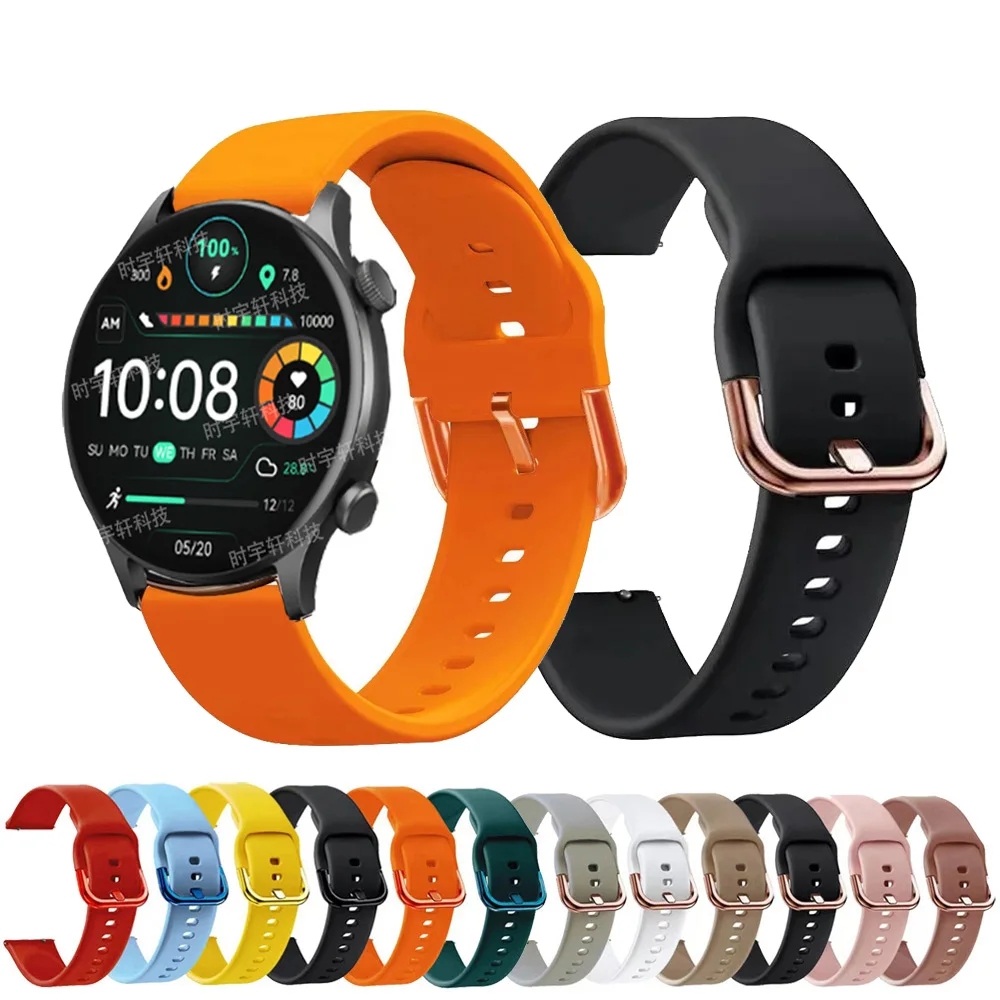 Силиконовый ремешок 20 мм 22 для Haylou Solar Plus RT3 спортивный браслет смарт-часов RS4