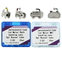 20sets80pcsbox dental orthodontic bonding convertible metal buccal tubes 1st molar tube roth mbt 0 022 slots