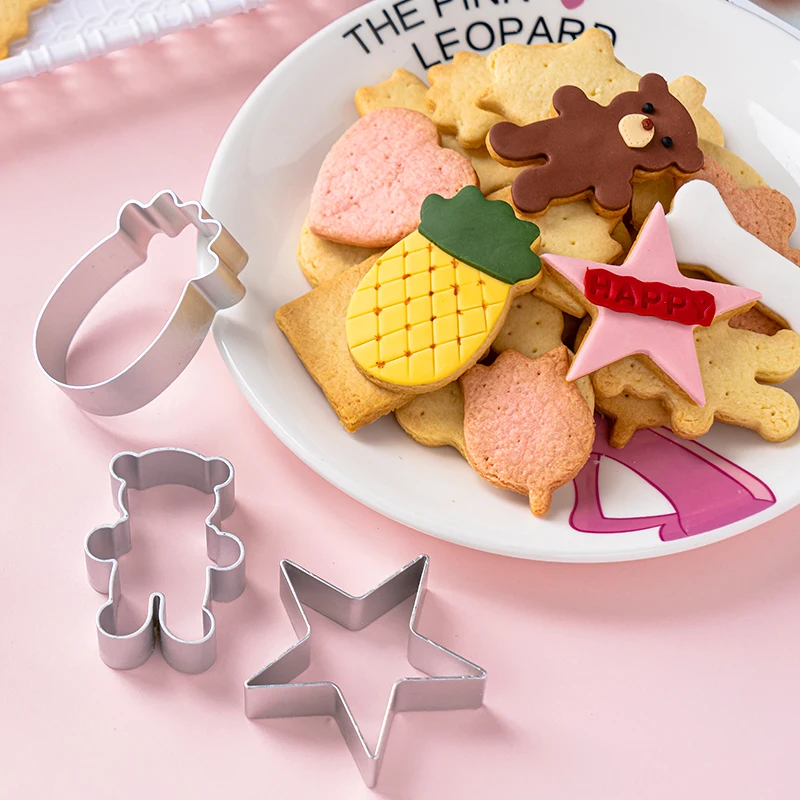 Various Stainless Steel Plaque Cutter Cookies Molds Cute DIY Frame Biscuit Candy Mold Home Kitchen Baking Mold Tools