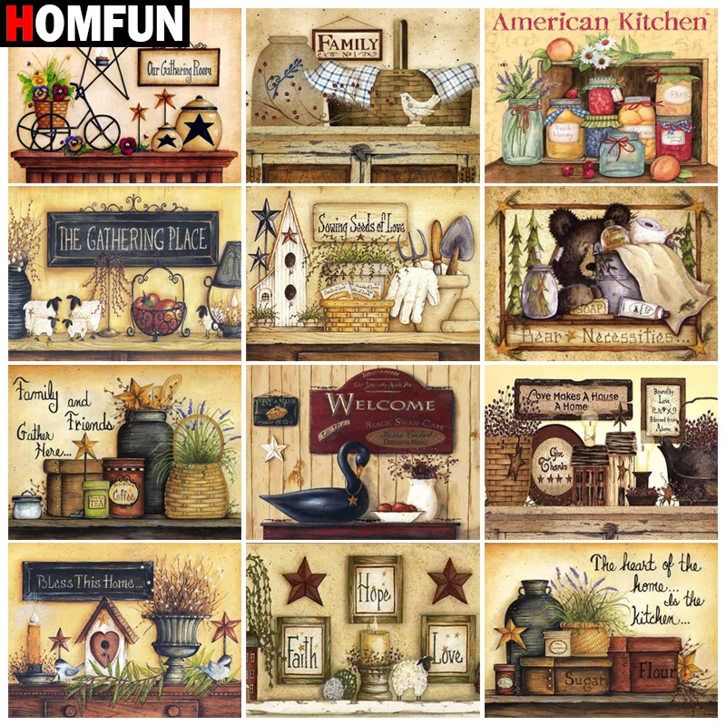 Алмазная 5D живопись HOMFUN с орнаментом картина мотивом пейзажа