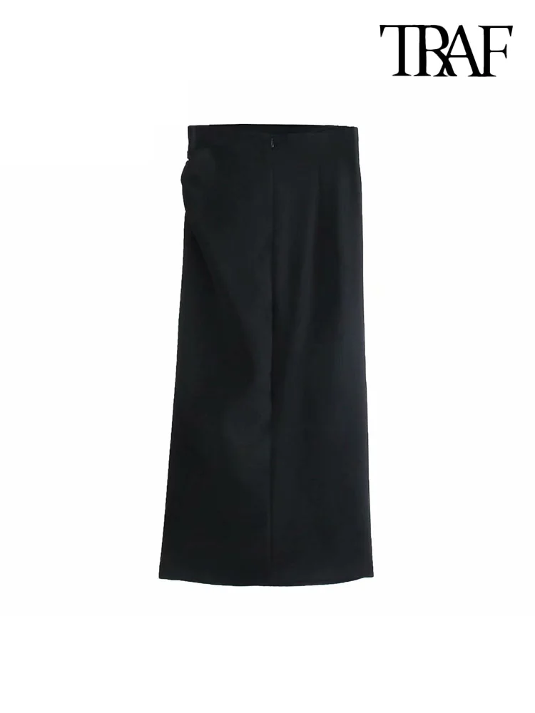 Юбка-карандаш средней длины с завышенной талией и боковой молнией - купить по