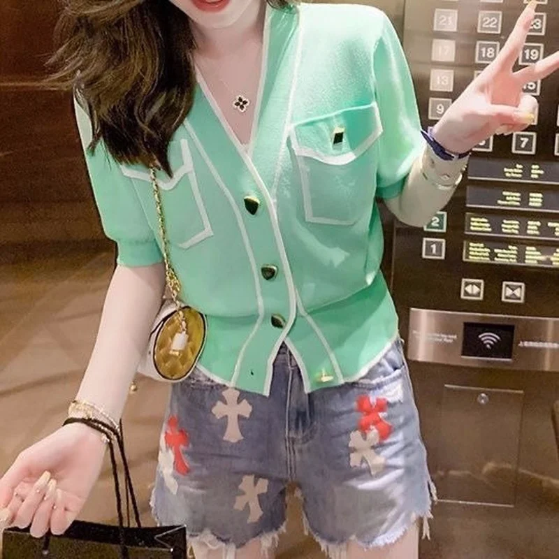 Cardigans female 2022 summer casual solid sweater trendy fashion foreign  knitted cardigan slimming thin knitting sweater tops - купить по выгодной  цене | AliExpress