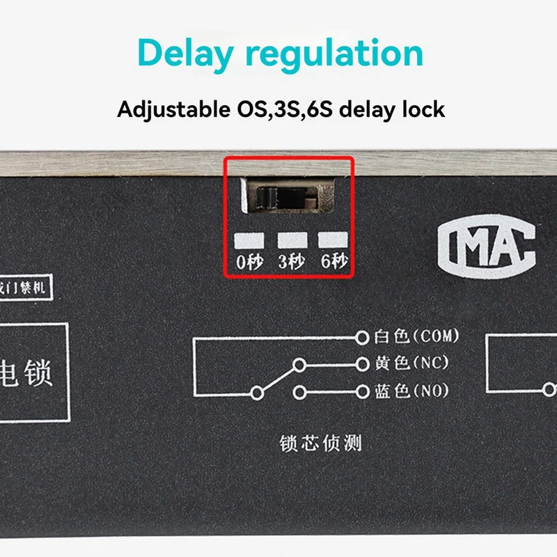 Электрический болтовый замок постоянного тока 12 В врезной засов 2000 кг/4409 фунтов