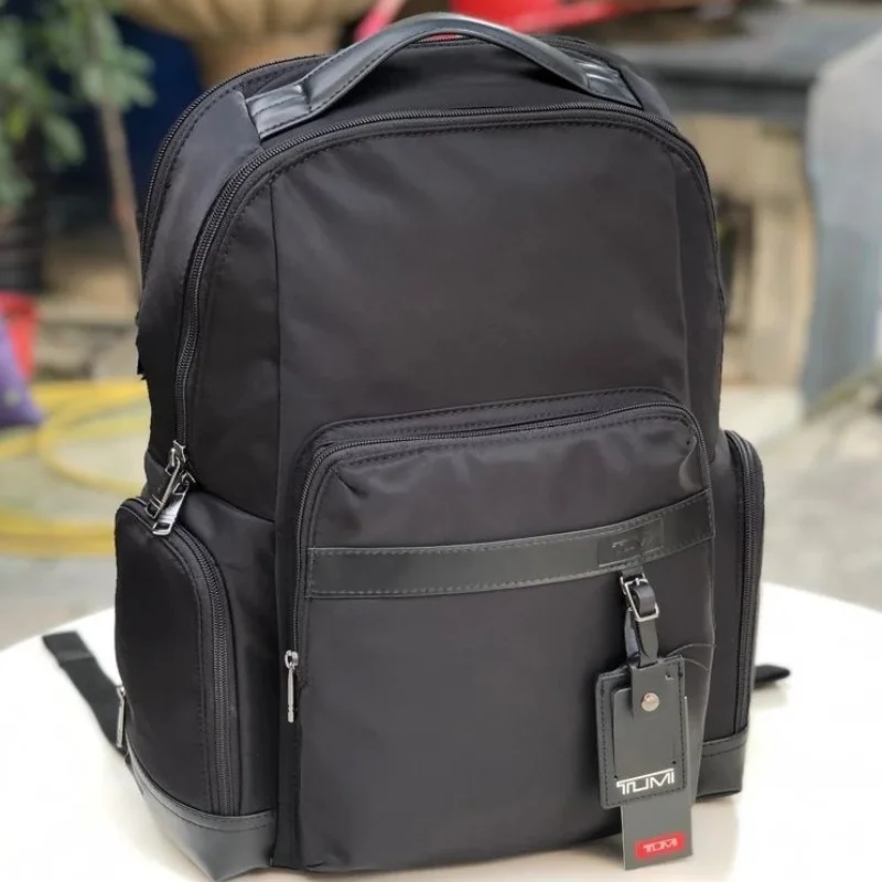 Tumi Fashion Backpack Unisex Nylon Large Capacity Waterproof Computer Backpack Travel Bag Leather Backpack Men Luxury Designer