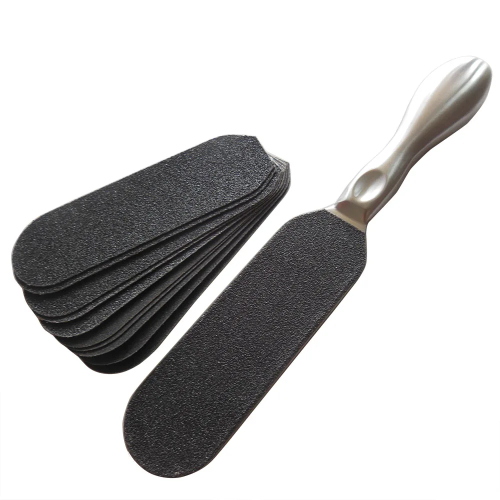 

1Pc foot file Pedicure Rasp, Stainless Steel Foot File Callus Remover+10Pcs Replacement pads pedicure tool
