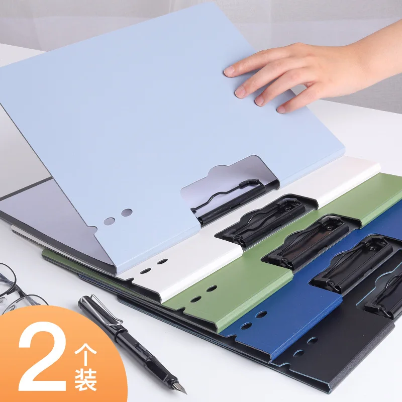 A4 File Folder Clipboard Writing Pad Memo Students Clips Test Paper Storage Organizer School Supplies Office Storage Stationary