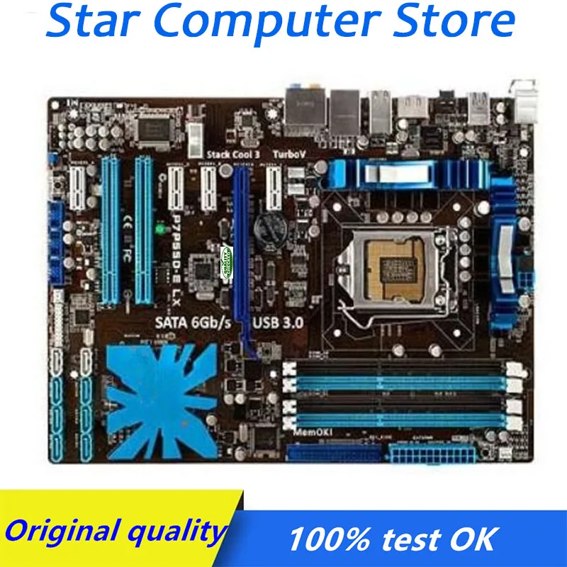 

For ASUS P7P55D-E LX Computer USB2.0 SATA2 Motherboard LGA 1156 DDR3 P55 Desktop Mainboard Used