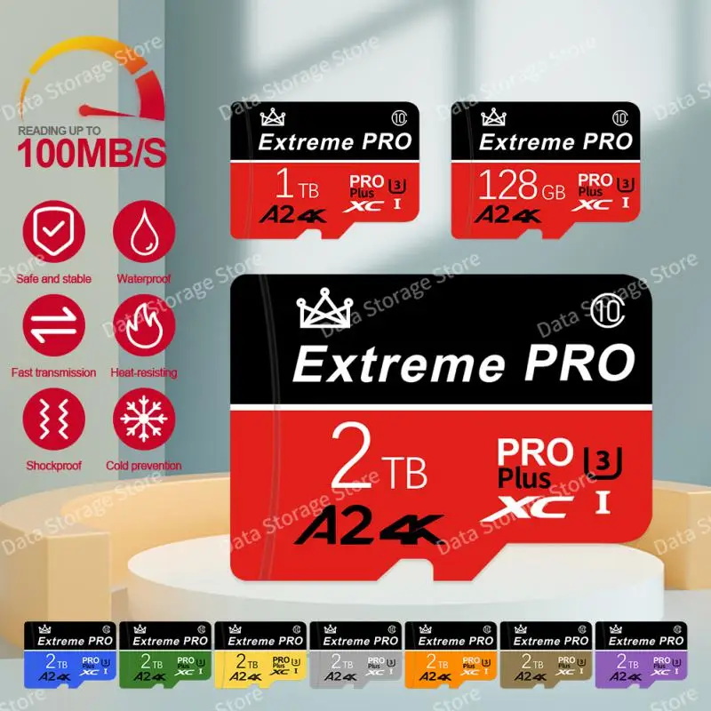 

100% Original Micro TF Sd Card 2TB Micro TF SD 1TB 100/M Micro TF SD XC UHS-3 Class10 Memory Card Flash TF Cards 128GB