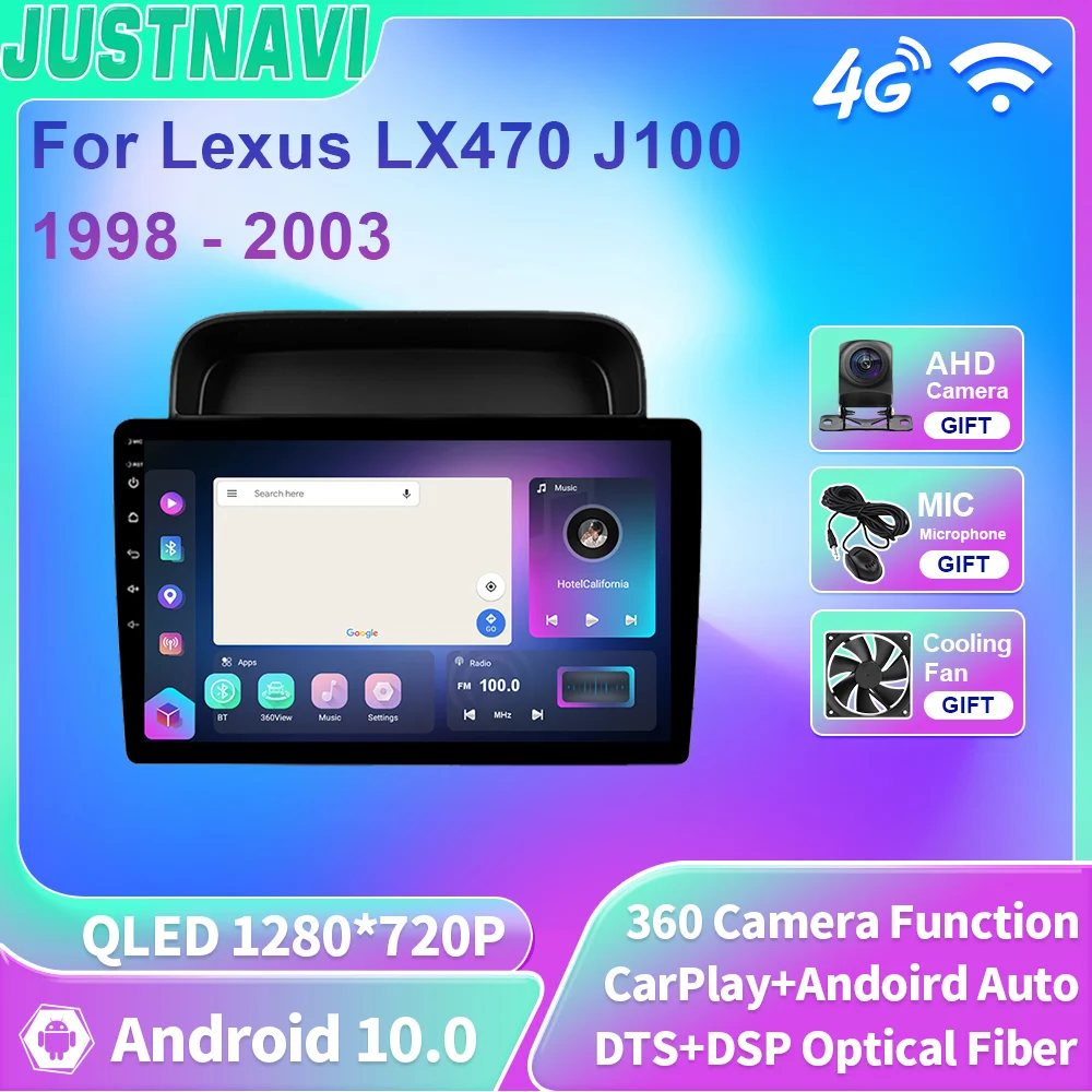 

JUSTNAVI QLED Android 10 For Lexus LX470 J100 1998 - 2003 Car Radio Multimedia Stereo Carplay Video DSP Player Navigation GPS