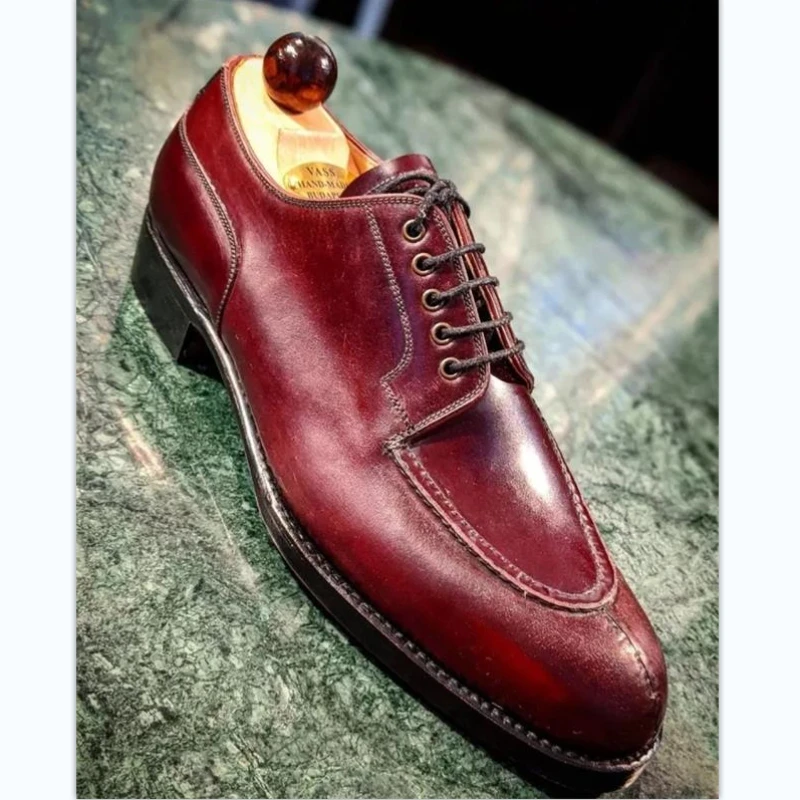 

2022 New Men's Shoes Fashion Casual Gentleman Handmade Solid Color PU Classic Wing Tip Lace Up Oxford Shoes Dress Shoes KD383