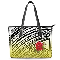 tonga art print lady bag high quality party shopping handbag leisure lightweight zipper multifunctional bolso