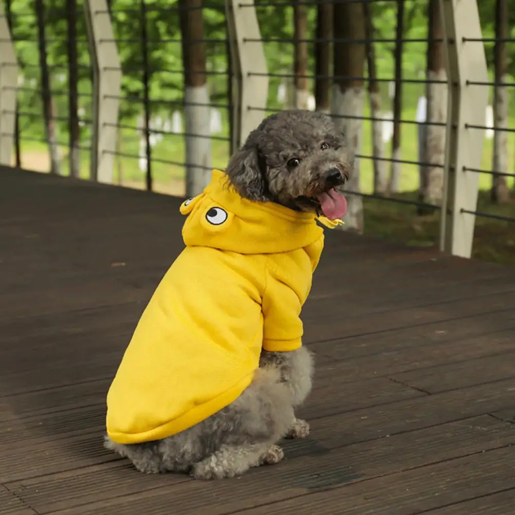 

Толстовка с капюшоном для домашних животных, Симпатичный Мягкий Нескользящий мультяшный вид, свитер с капюшоном для собаки на зиму