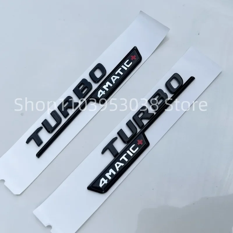 3D ABS глянцевый черный логотип GT53 эмблема буквы Turbo 4MATIC значок на крыло AMG наклейка