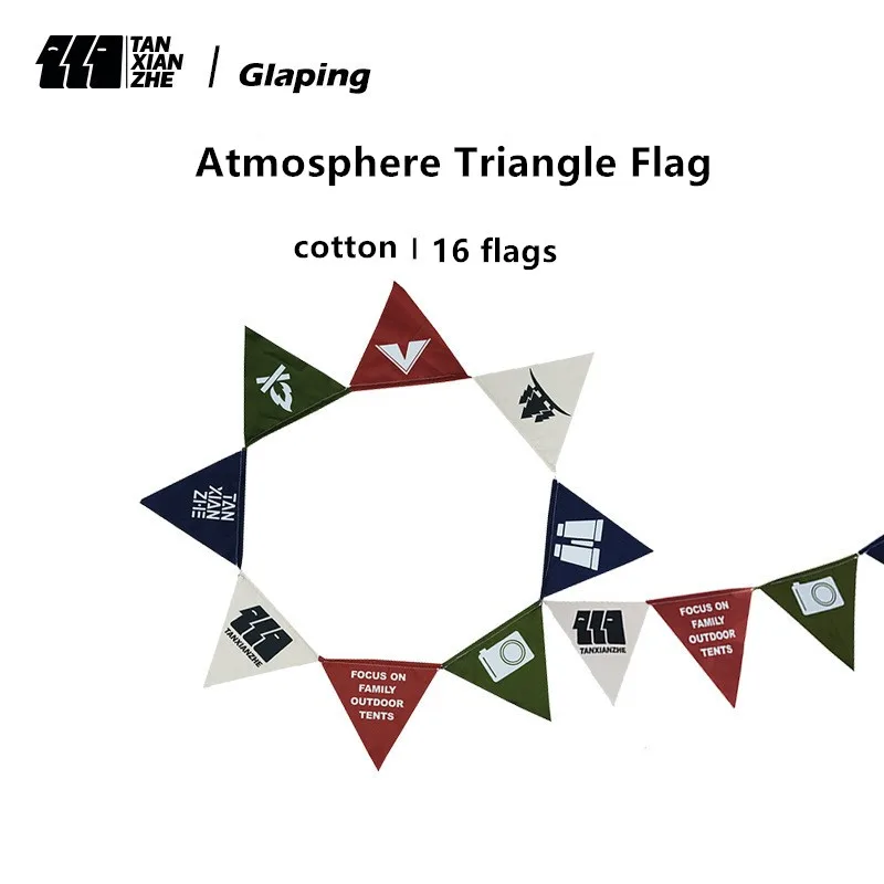 

Home Decoration Flag Outdoor Tent Camping Colorful Atmosphere Triangle Flag Camping Exquisite Small Colored Flag