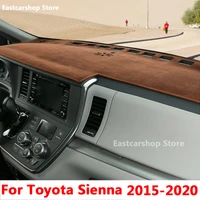 for toyota sienna 2015 2020 car flannel dashboard mat anti uv sunshade instrument panel carpet lhd protective accessories